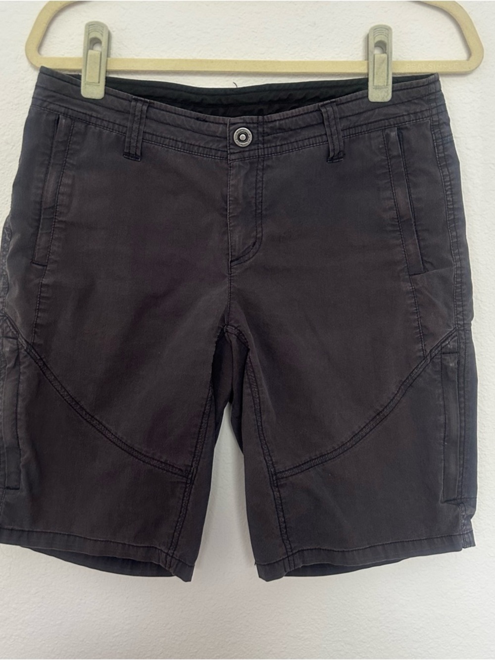 Kuhl Outdoors Women’s Gray Casual Cotton Cargo Shorts with 6 Pockets for Hiking